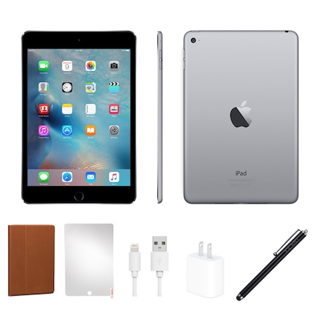 Refurbished IPad Mini 4 128GB Bundle, Space Gray